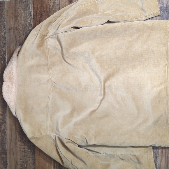 Shipton Fur Lined Jacket Vintage 70s Size Large in Tan - Picture 2 of 9